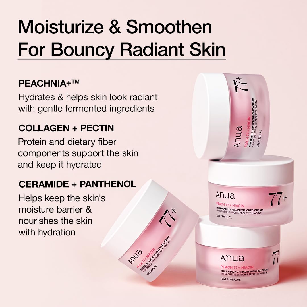 ANUA Peach Niacinamide Cream, 1.69 fl oz