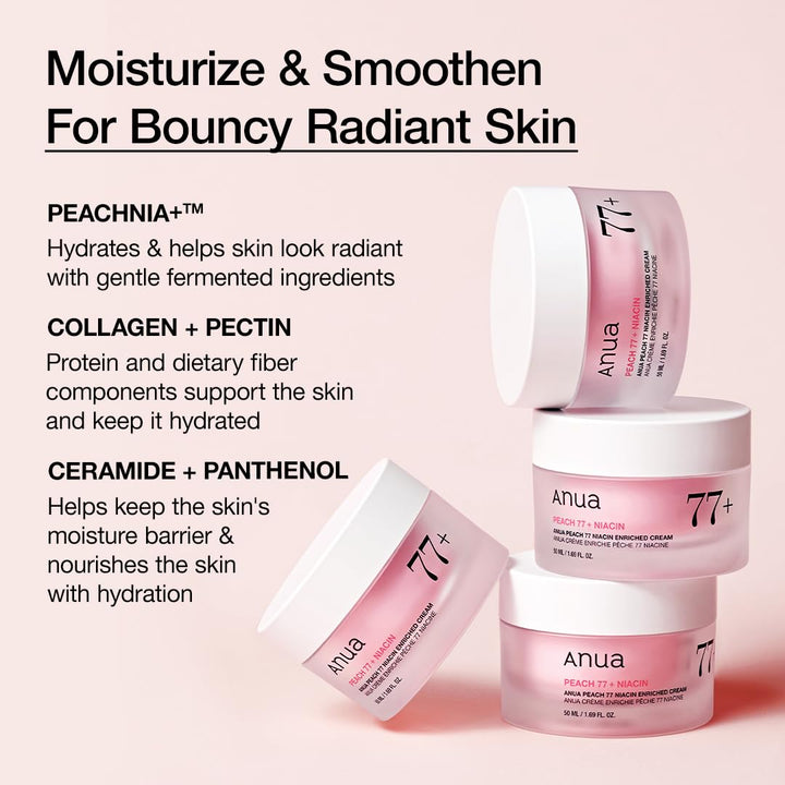 ANUA Peach Niacinamide Cream, 1.69 fl oz
