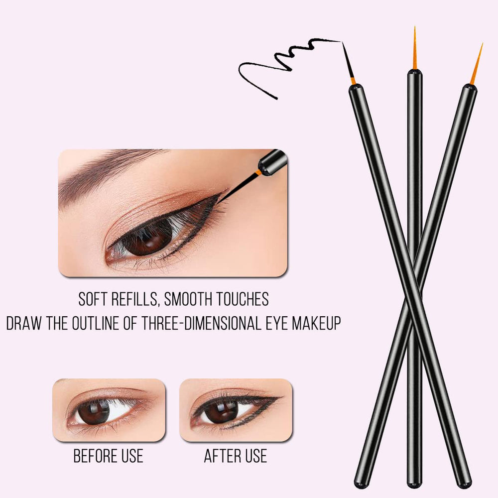 KINGMAS Eyeliner Brush, Disposable Point, 100 Count