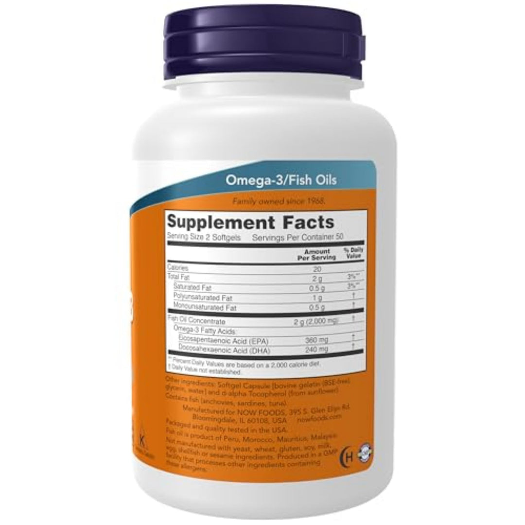 NOW Omega-3, 100 Count