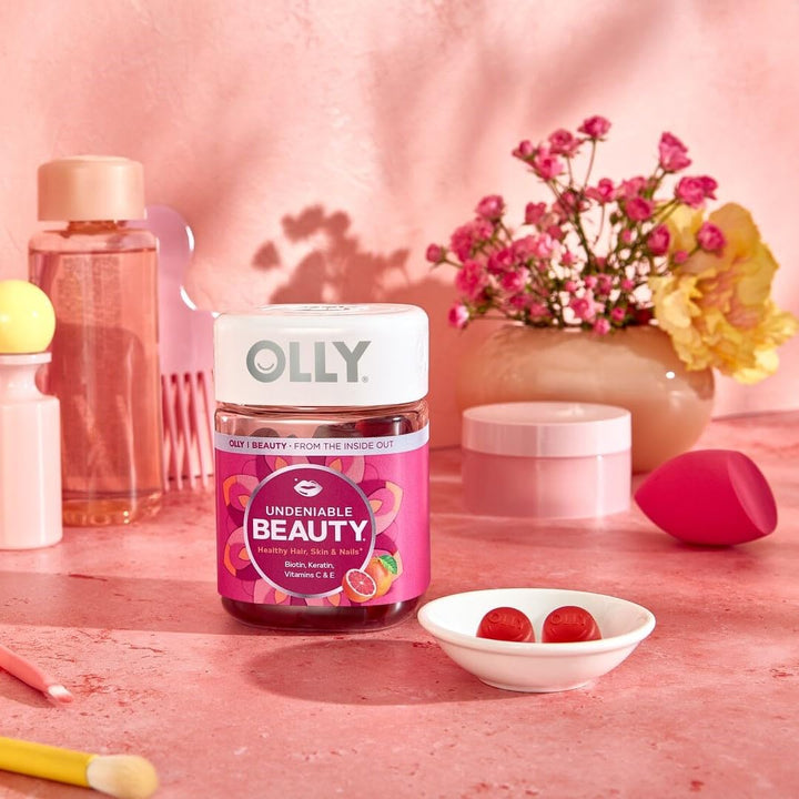 OLLY Undeniable Beauty Gummy, Grapefruit, 60 Count