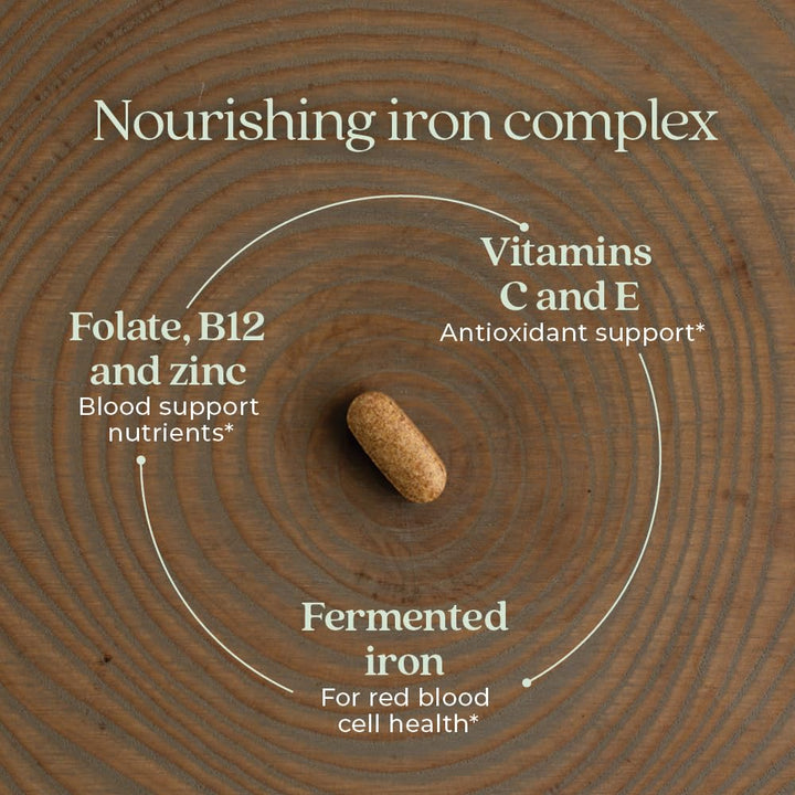 New Chapter Iron Supplement, Whole-Food Fermented, 60 Count