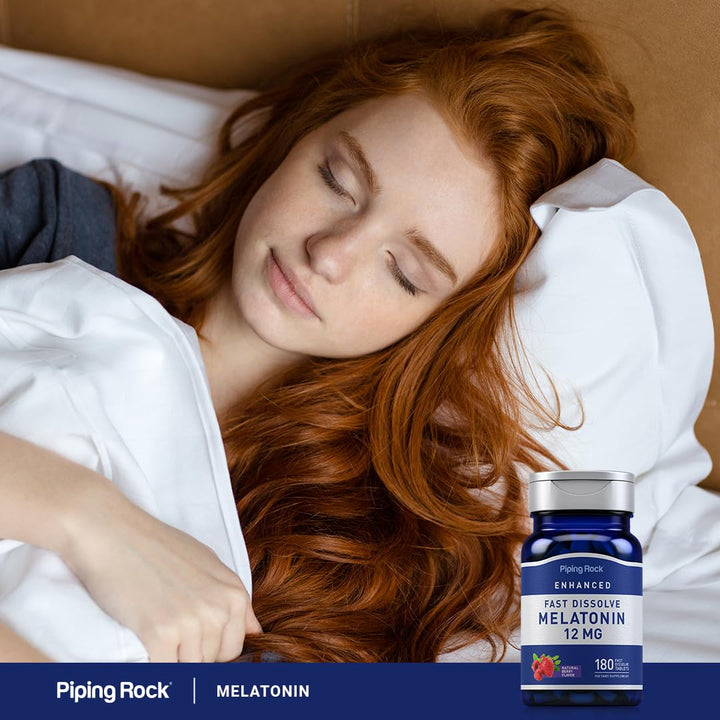 Piping Rock Melatonin Fast Dissolve, 12 mg, 180 Count