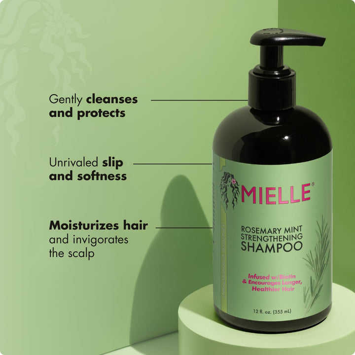 Mielle Organics Rosemary Mint Strengthening Shampoo, 12 oz