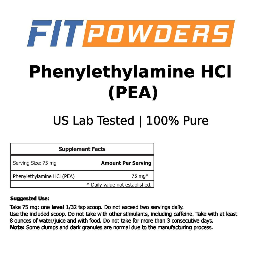 FitPowders Phenylethylamine HCL Pea Powder, 125 g