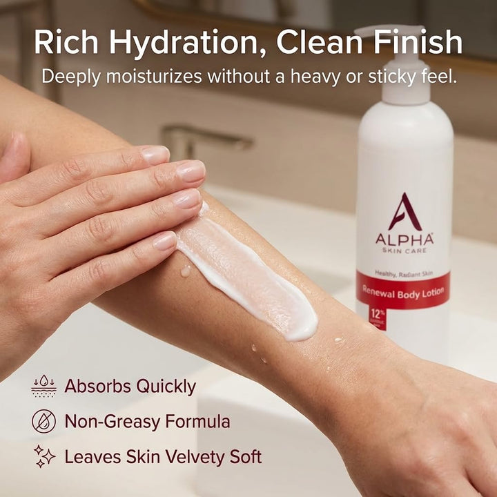 Alpha Skin Care Revitalizing Body Lotion, 12% Glycolic AHA, 12 oz