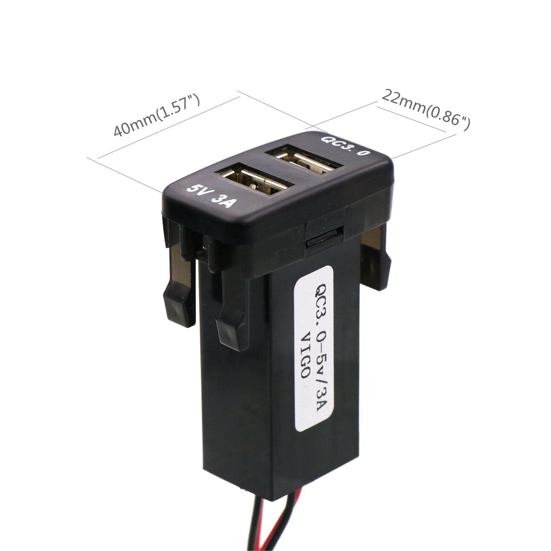 Timloon QC3.0 Dual USB Car Power Socket Adapter