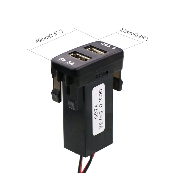 Timloon QC3.0 Dual USB Car Power Socket Adapter