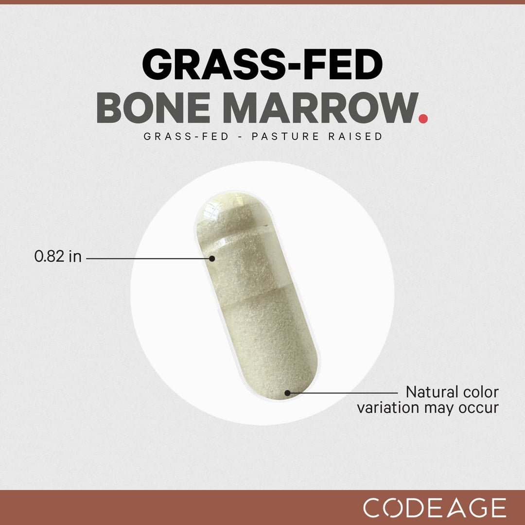 Codeage Grass-Fed Bone Marrow Supplement, 1500 mg, 180 Count