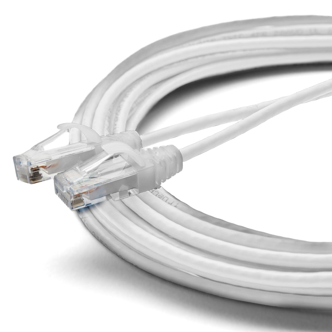 TRUE CABLE Cat6 U/UTP Patch Cable, White, 25 ft