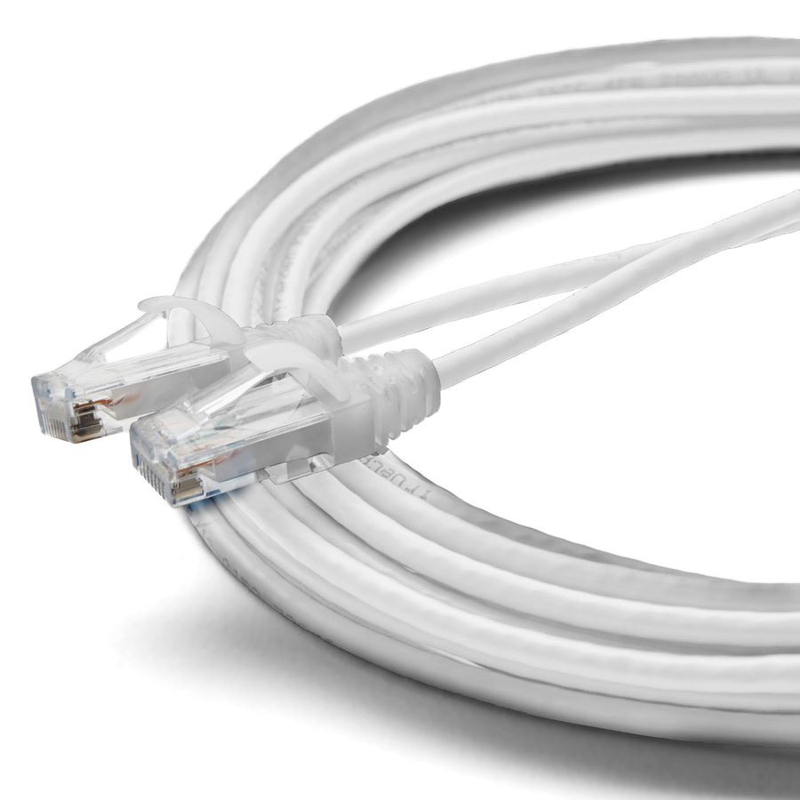 TRUE CABLE Cat6 U/UTP Patch Cable, White, 25 ft