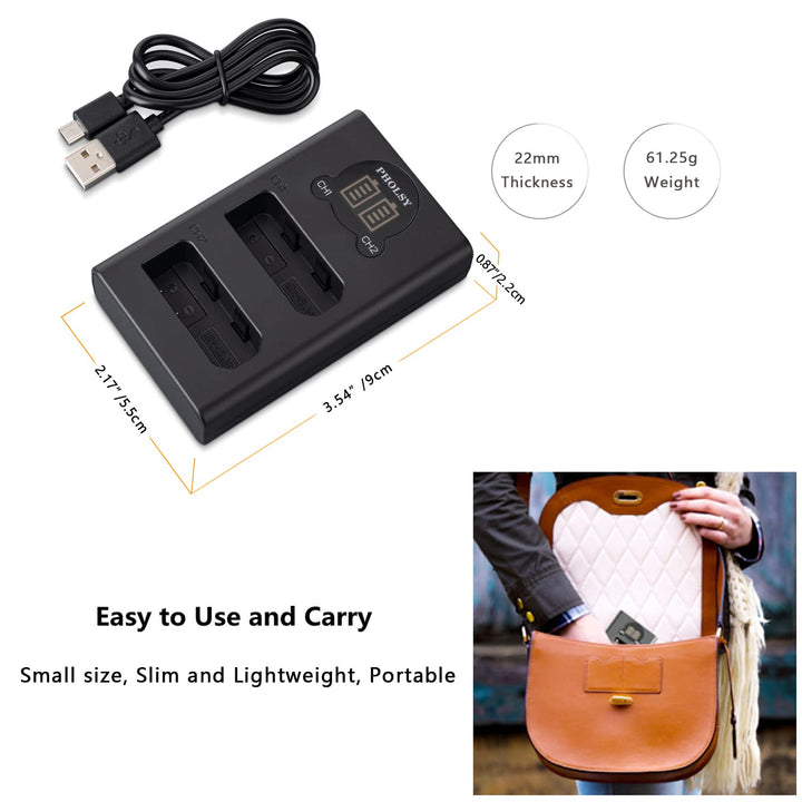 PHOLSY Camera Battery Charger, EN-EL14