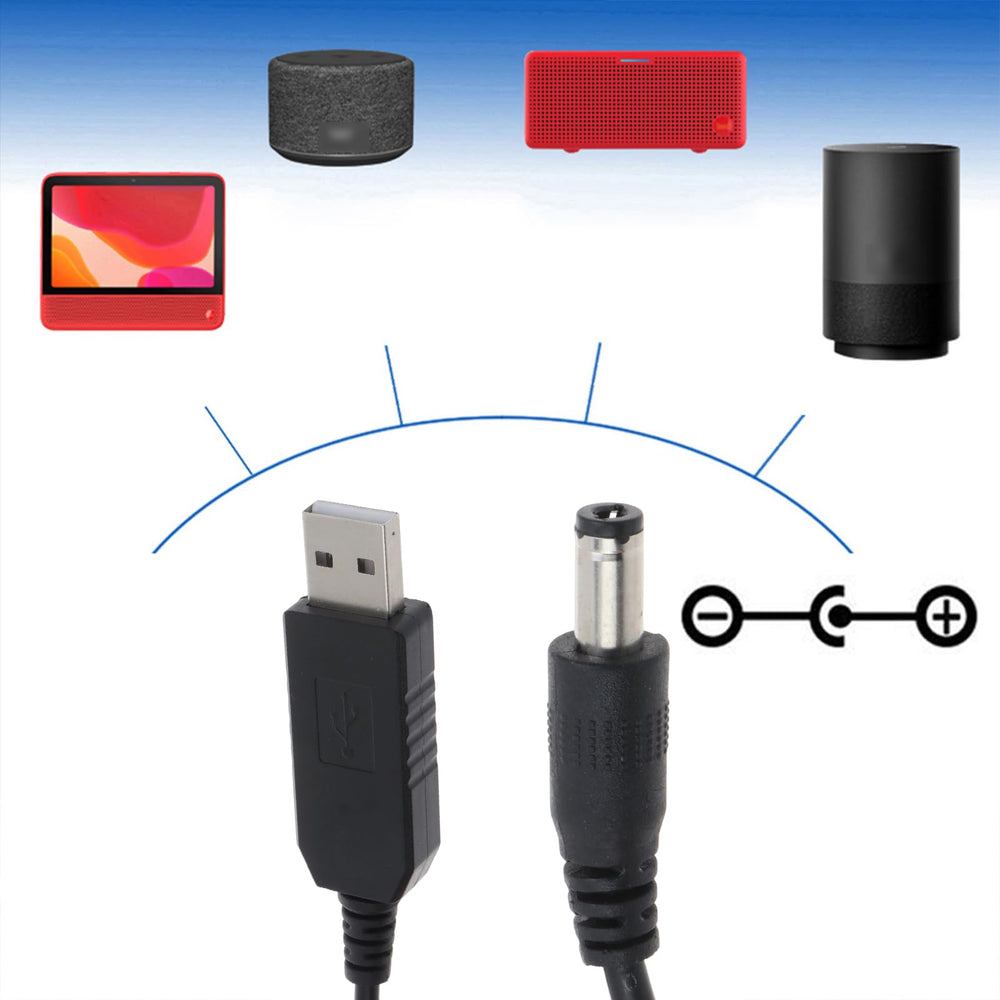 QIANZHENGHUA USB to DC 5.5x2.1mm Power Regulator Cable