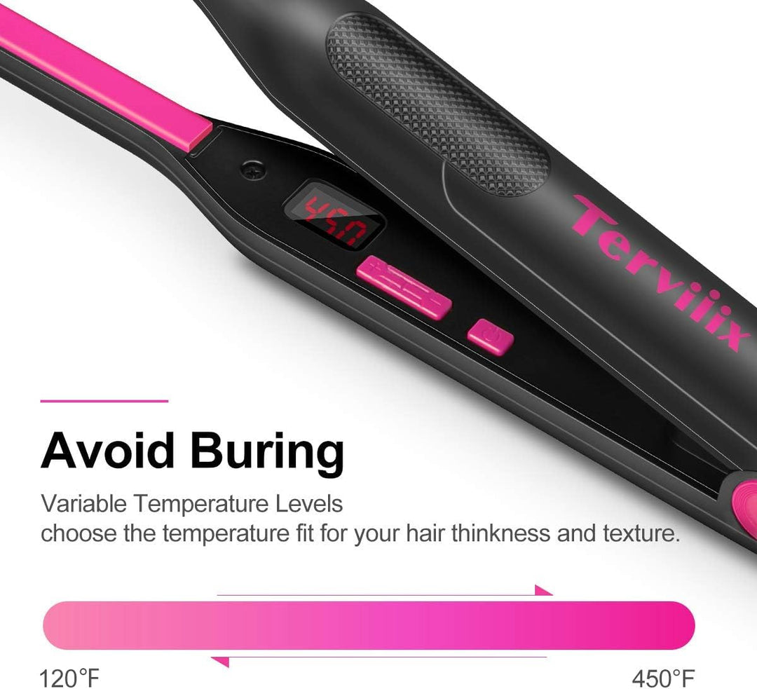 Terviiix Pencil Flat Iron, 3/10 in, Black