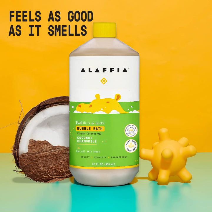 Alaffia Babies & Kids Bubble Bath, Coconut Chamomile, 32 fl oz