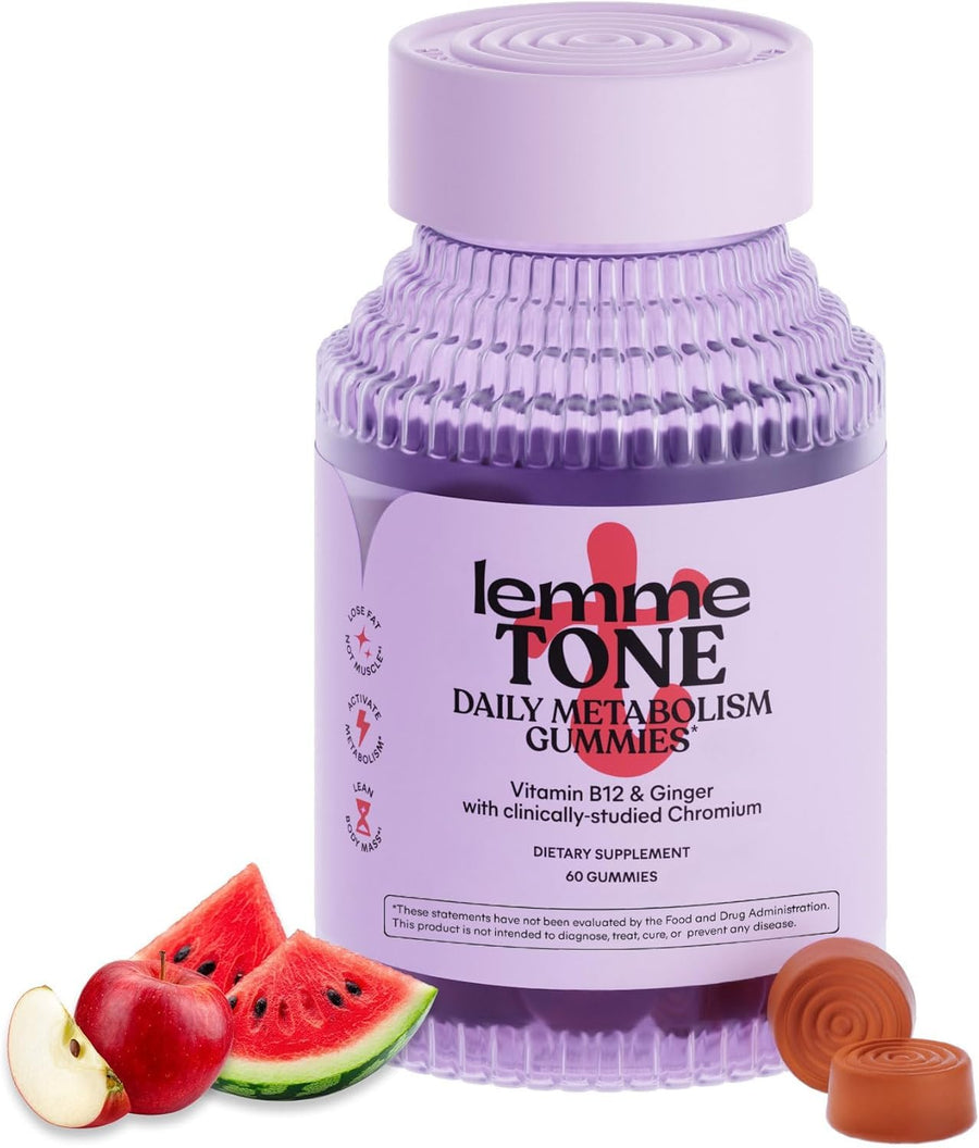 Lemme Tone Metabolism Gummies, Watermelon Apple, 30 Count
