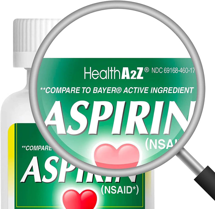 HealthA2Z Aspirin 81 mg, Enteric Coated, 300 Count
