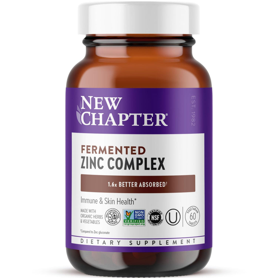 New Chapter Fermented Zinc Complex, 60 Count