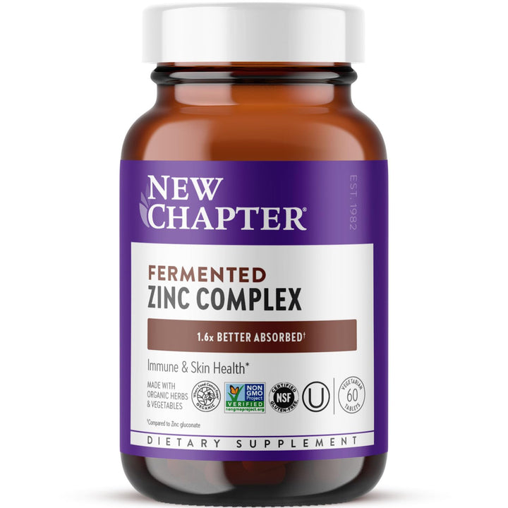 New Chapter Fermented Zinc Complex, 60 Count