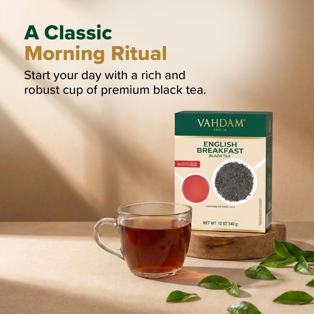 Vahdam Original English Breakfast Black Tea, Loose Leaf, 12 oz