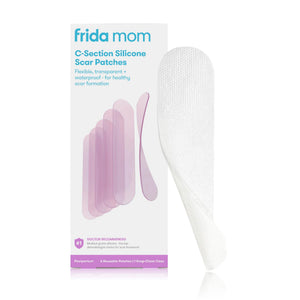 Frida Mom C-Section Silicone Strips, Reusable Scar Patches, Includes Case & Pouch