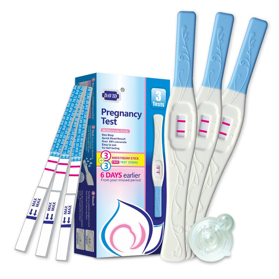 DAVID Pregnancy Test Strips And Midstream Sticks, 6 Count