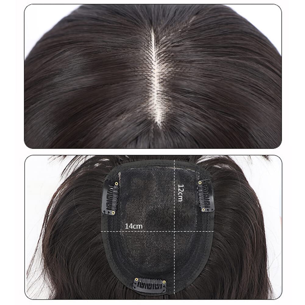 LesafeV Clip In Hairpiece, Straight Black, 50cm