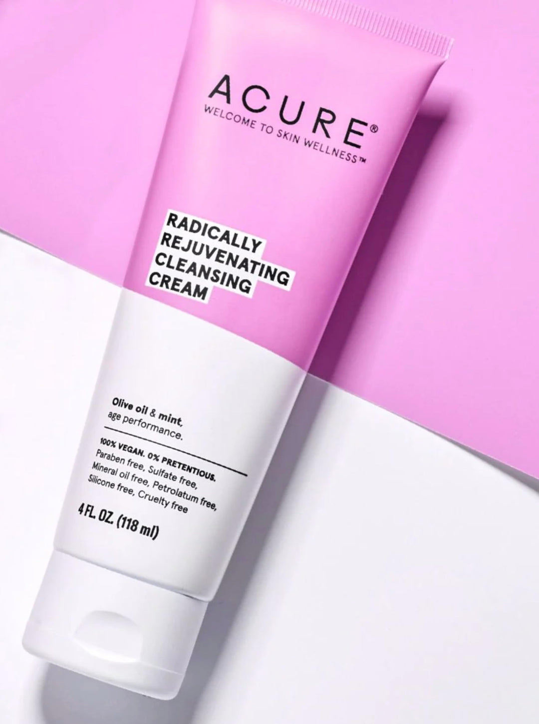 Acure Radically Rejuvenating Cleansing Cream, Olive Oil & Mint, 4 fl oz