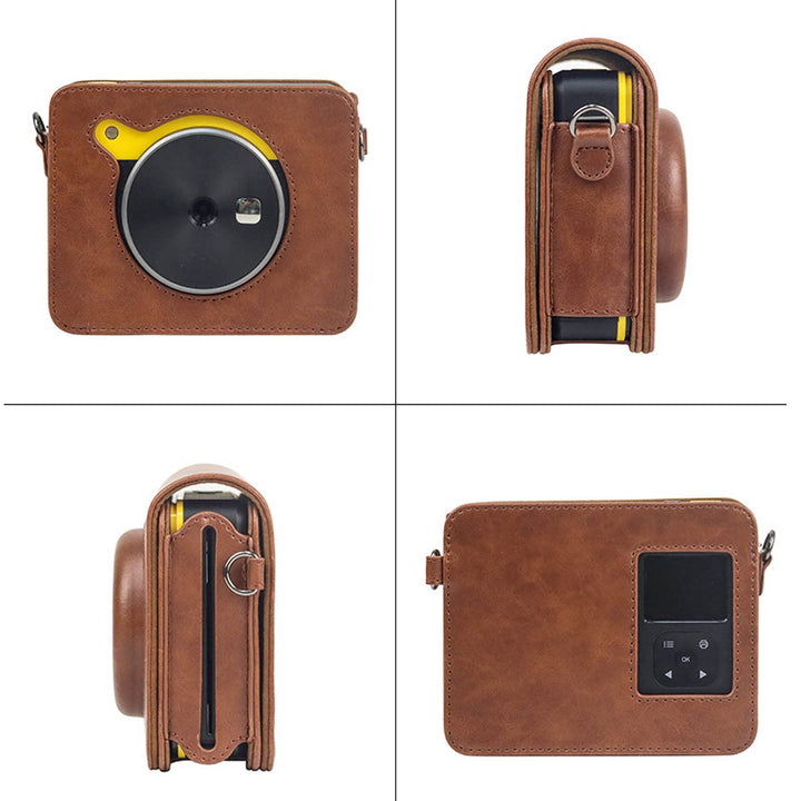 JINSERTA Protective Case For Kodak Mini Shot 3 Retro Instant Camera And Photo Printer, PU Leather