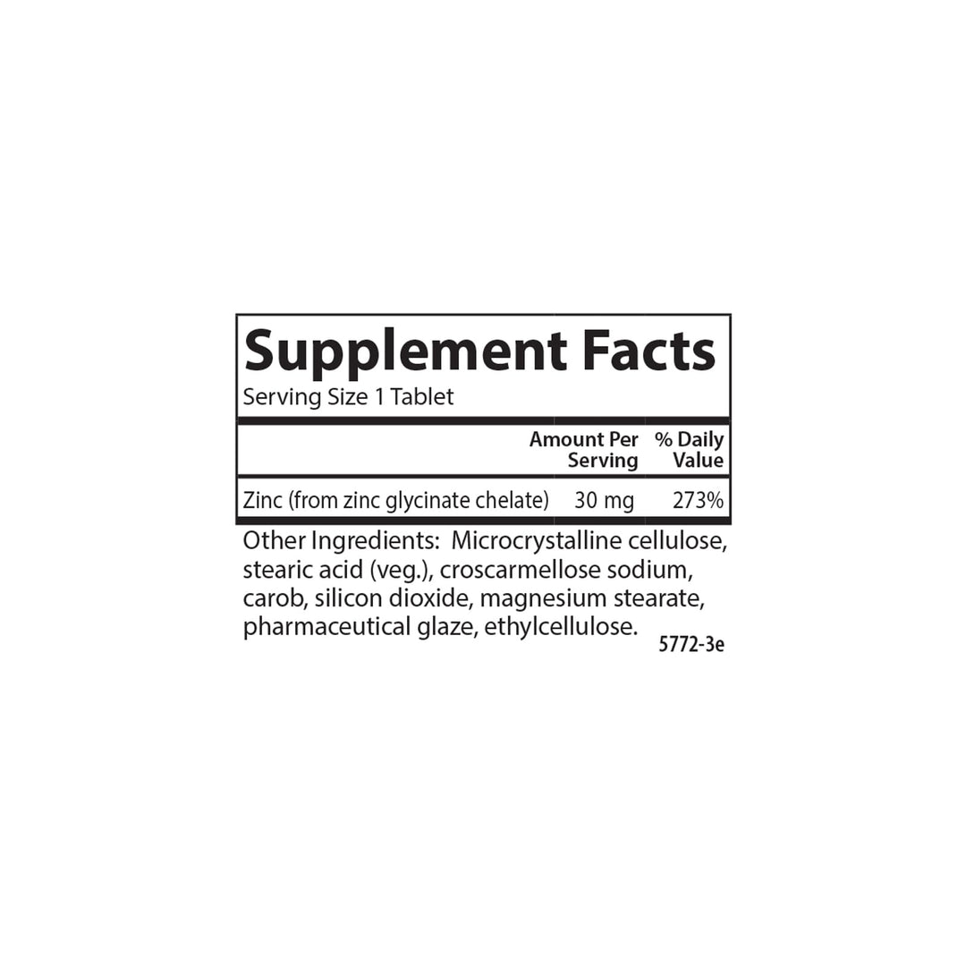 Carlson Chelated Zinc Glycinate, 30 mg, 250 Count