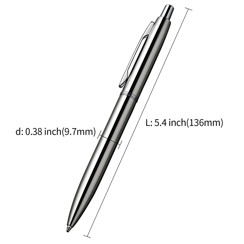 ChaoQ Retractable Metal Ballpoint Pens, 3 Count