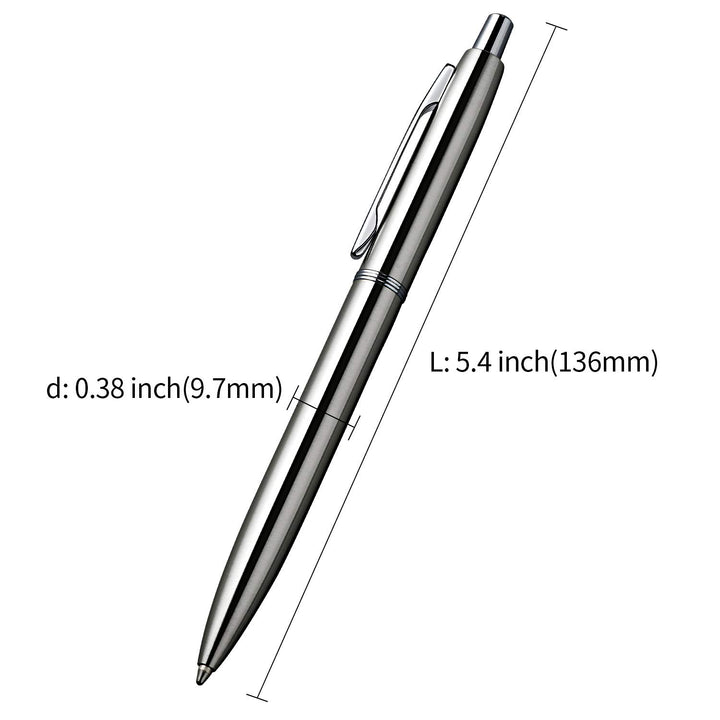 ChaoQ Retractable Metal Ballpoint Pens, 3 Count
