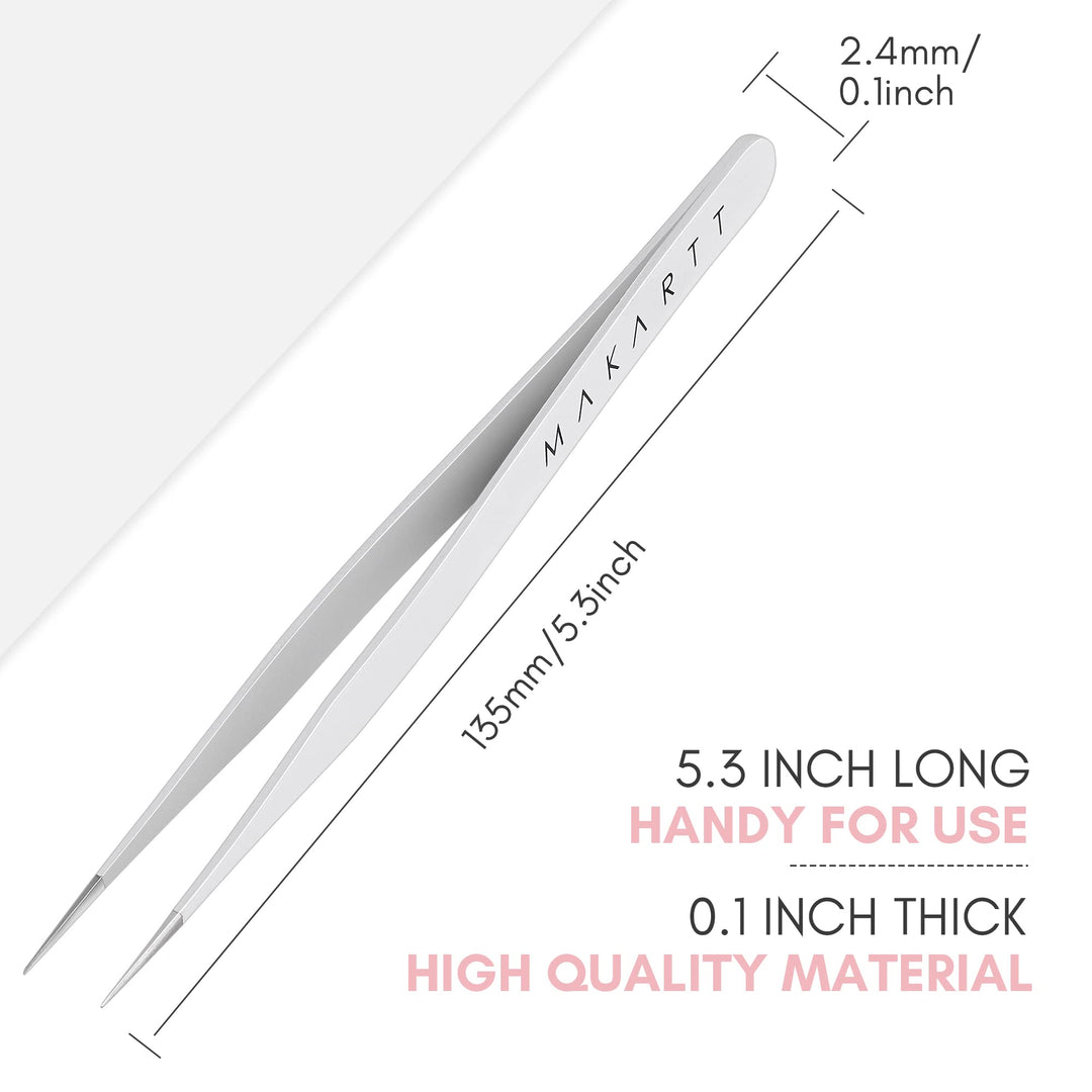 Makartt Straight Nail Tweezers, 2 Count
