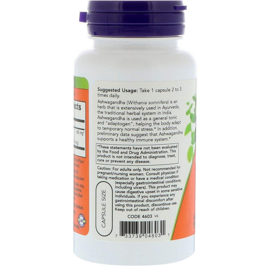 NOW Ashwagandha Extract, 450 mg, 90 Count