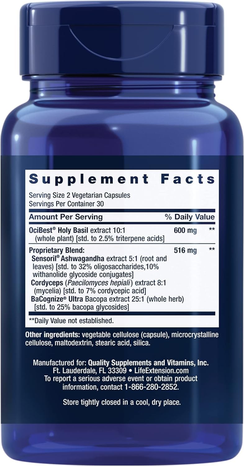 Life Extension Adrenal Energy Formula, 60 Count