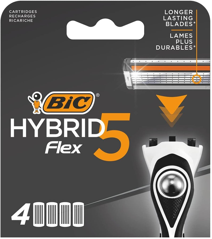 BIC Hybrid 5 Flex Men's Shaver Refills, 5 Count