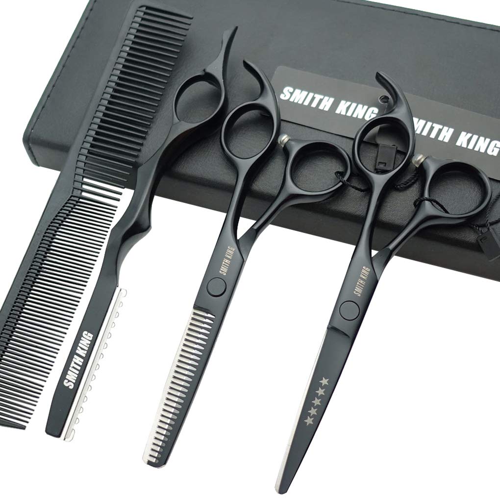 Smithking Hair Cutting Scissors Set, Black