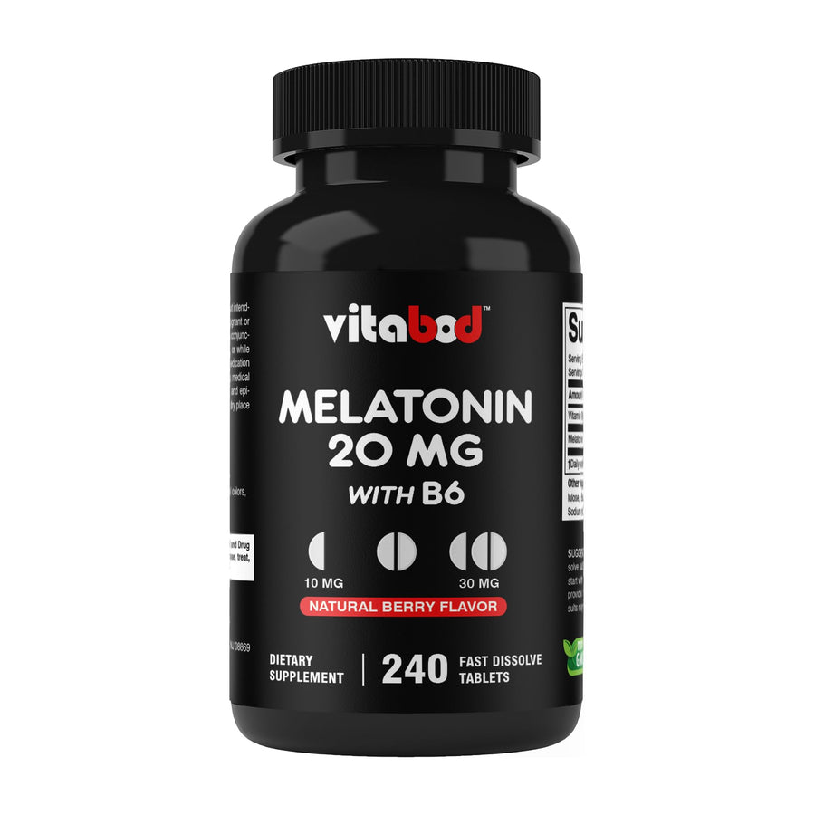 Vitabod Melatonin Tablets, 20 mg, 240 Count