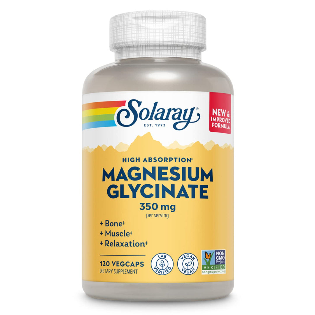 SOLARAY Magnesium Glycinate, 350 mg, 120 Count