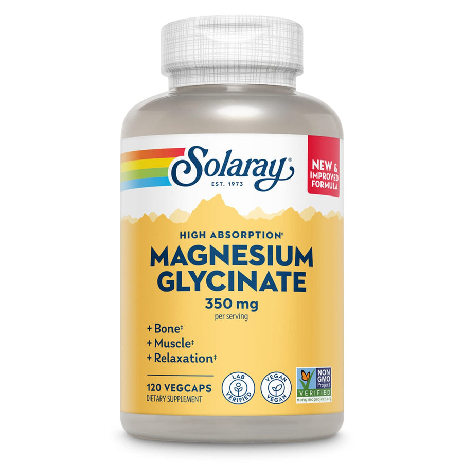SOLARAY Magnesium Glycinate, 350 mg, 120 Count