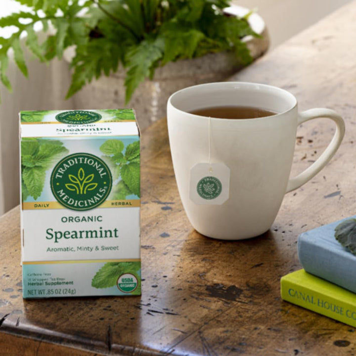 Traditional Medicinals Organic Spearmint Tea, 16 Count, Pack of 6