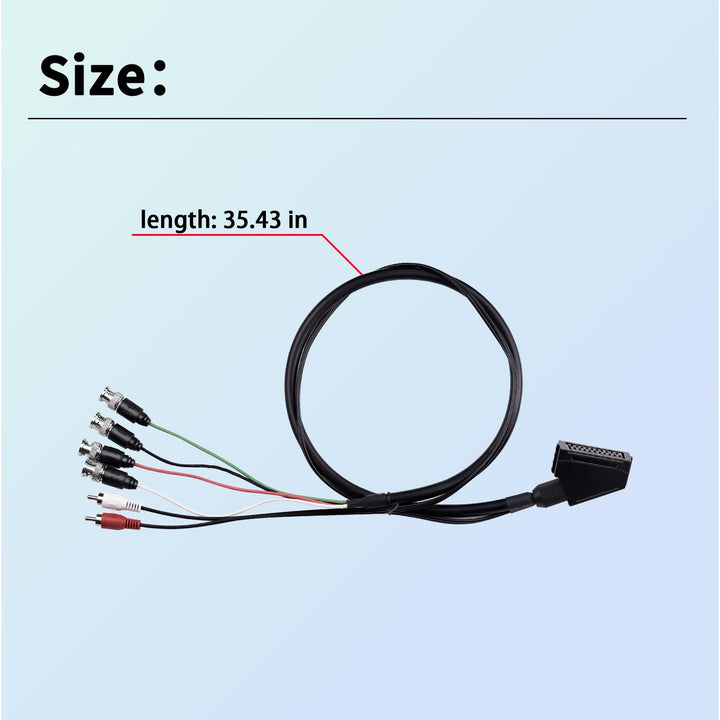 XTPTFABS Euro SCART to RGB BNC and RCA Adapter Cable