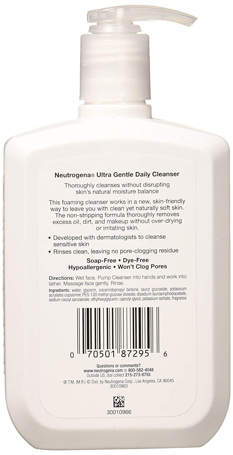 Neutrogena Ultra Gentle Daily Cleanser, 12 fl oz