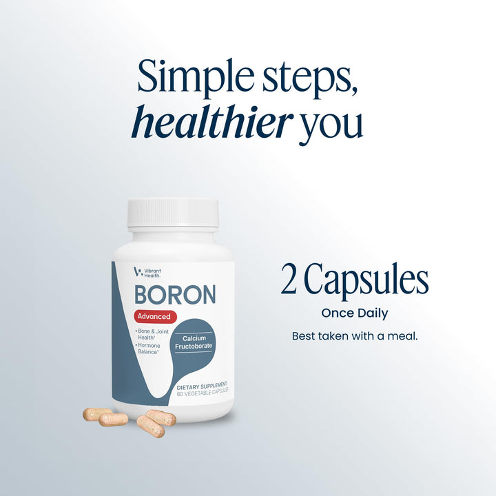 Vibrant Health Super Natural Boron Vegetable Capsules, 60 Count