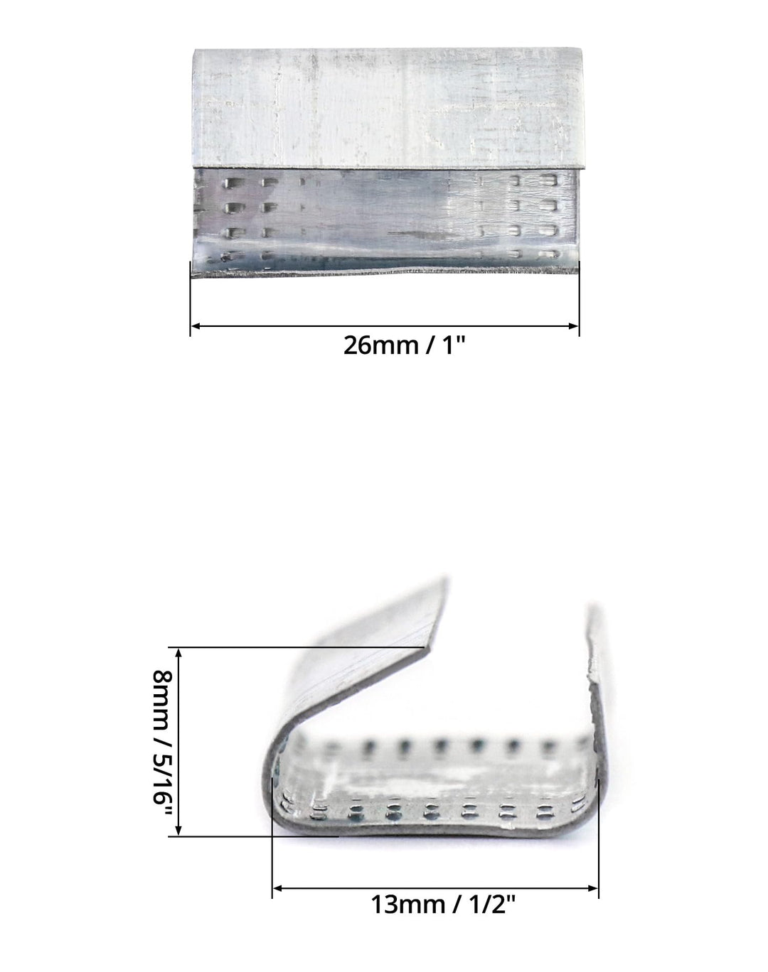 QWORK Strapping Open Seal, 1/2 in Strap Width, 500 Count