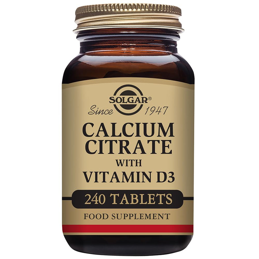 Solgar Calcium Citrate with Vitamin D3, 240 Count