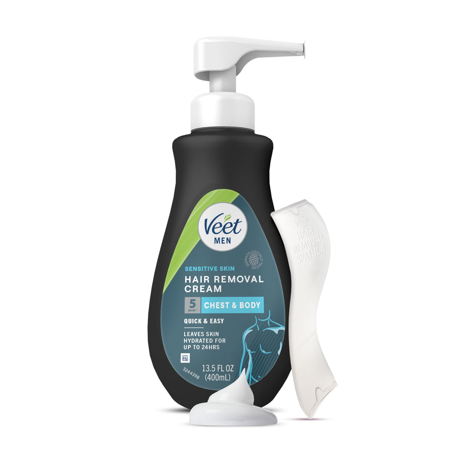 Veet Men Hair Removal Cream, Sensitive Skin, 13.5 fl oz