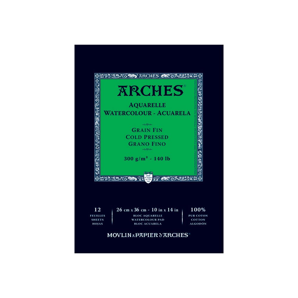 Arches Watercolor Pad, Natural White, 12 Count