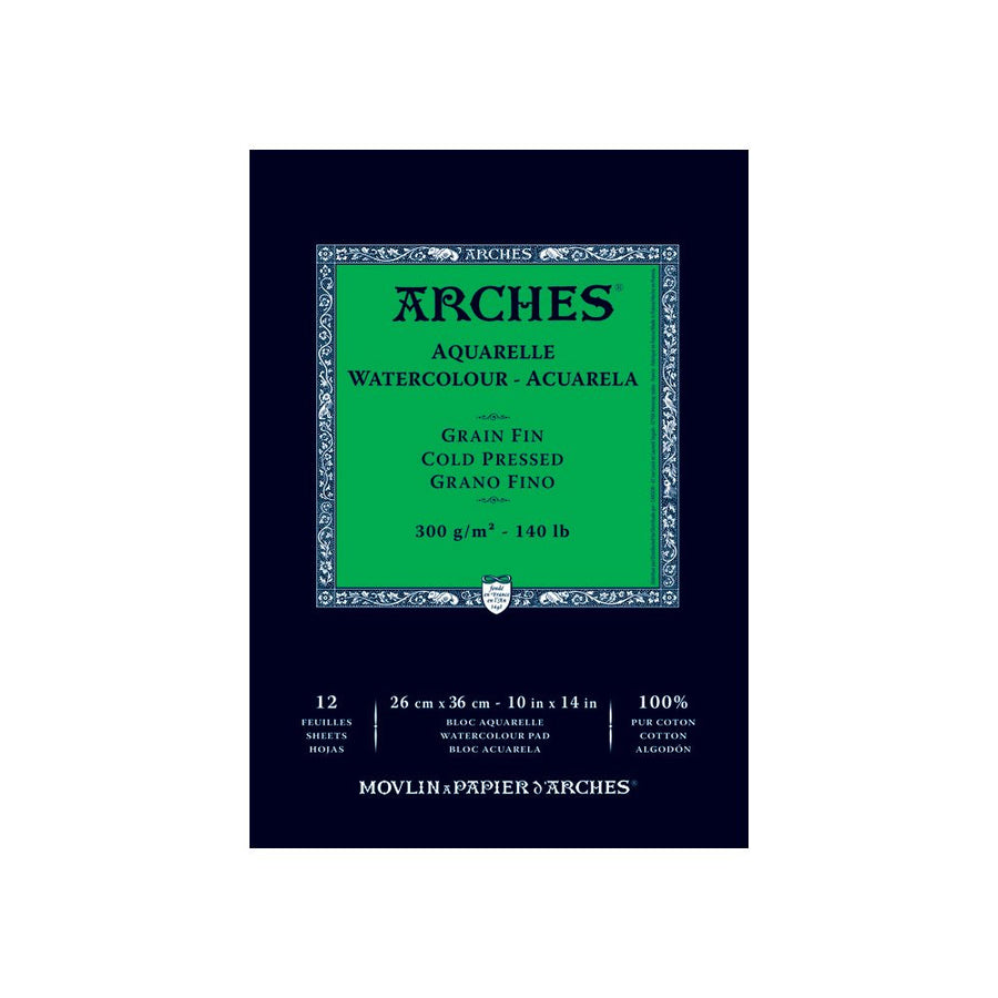 Arches Watercolor Pad, Natural White, 12 Count