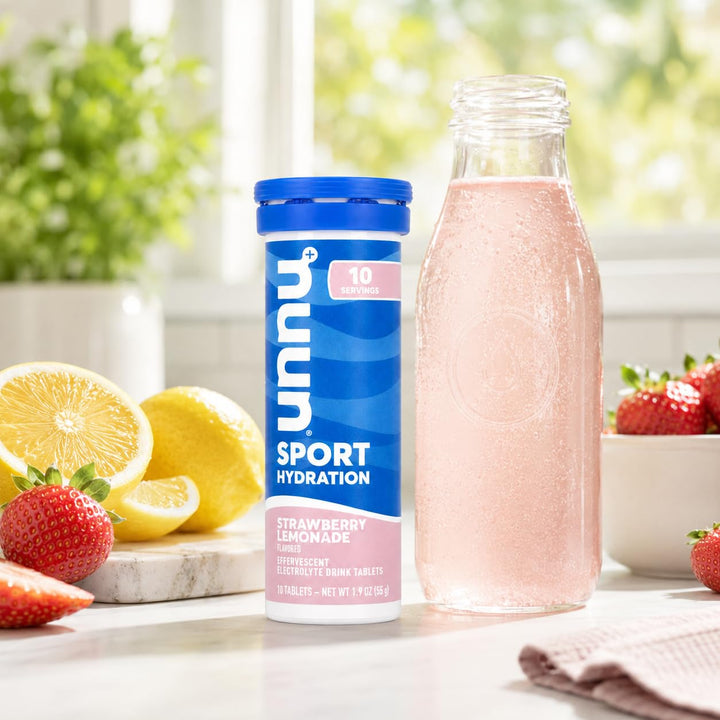 Nuun Sport Hydration Electrolyte Drink Tablets, Strawberry Lemonade, 10 Count